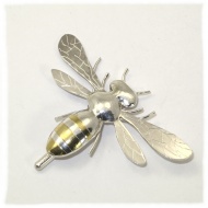 Large silver bee brooch